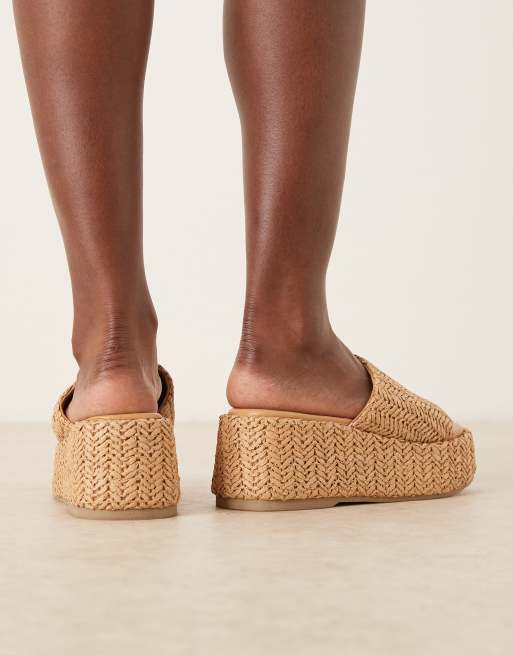 Cuñas de rafia natural con plataforma plana Teagan de ASOS DESIGN, 3 de 4