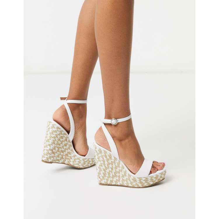 Cuñas tipo alpargatas en blanco Topic ASOS DESIGN | ASOS