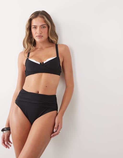 Cupshe - Bikiniset met beugels in zwart-wit, 3 van 4