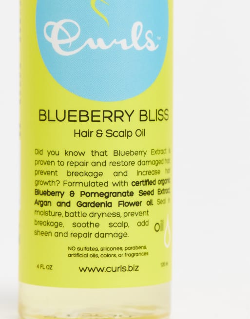 Curls - The Blueberry Collection - Bliss - Haarolie ter bevordering van de haargroei - 120ml, 3 van 4