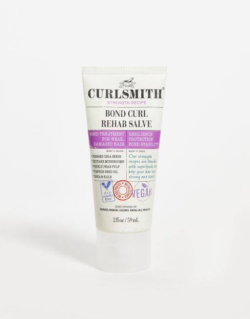 Curlsmith – Bond Curl Rehab Salve – Odżywka w kremie do kręconych włosów zniszczonych i słabych w rozmiarze podróżnym: 59 ml