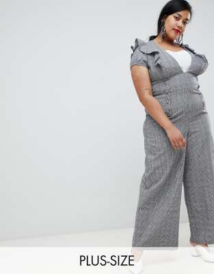 Current Air Plus Check Jumpsuit-Multi