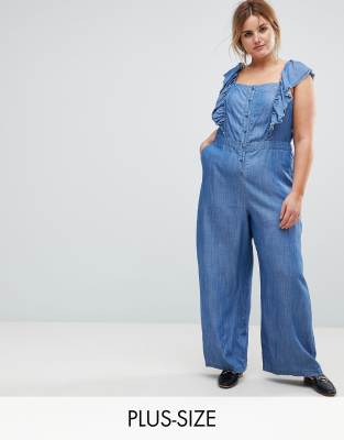 plus denim jumpsuit