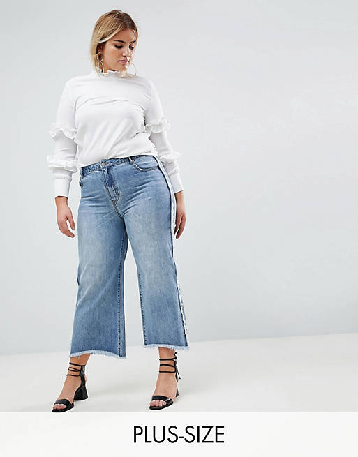 Current Air Plus Wide Leg Jean with Raw Finish