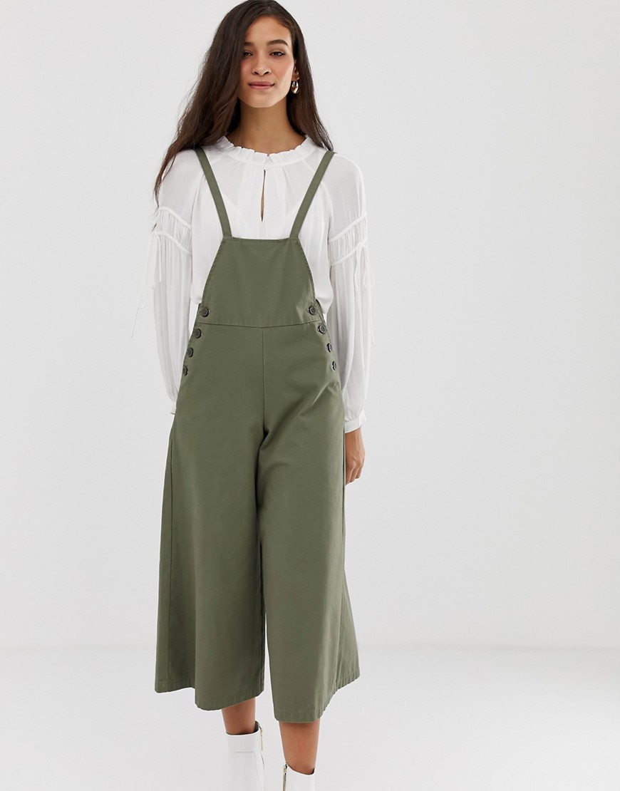 Current Air utility wide leg jumpsuit-Green