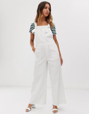 Current Air wide leg raw hem dungarees | ASOS