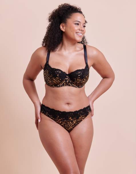 Curvy Kate Boost lace padded balcony bra fuller bust in leopard print - view 1