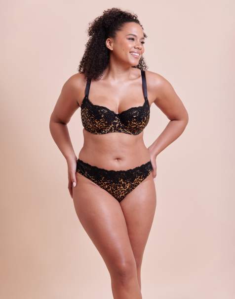 Curvy Kate Boost lace tanga brief in leopard print - view 1