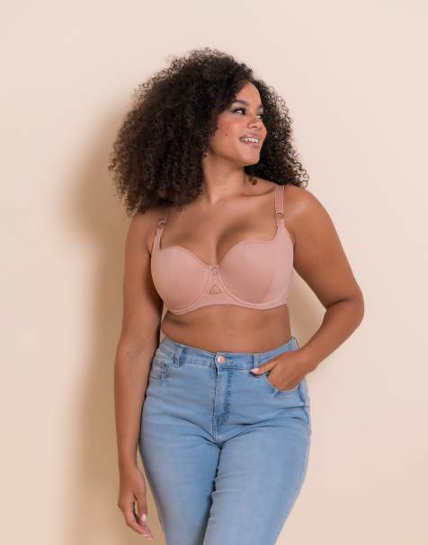 Curvy Kate Boost me up padded balcony bra in latte - view 1