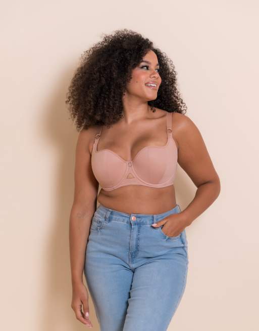 Curvy Kate Boost me up padded balcony bra in latte