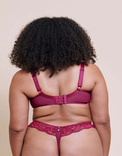 Curvy Kate Boost sweetheart padded balcony bra magenta pink fuller bust in magenta pink, 2 of 4