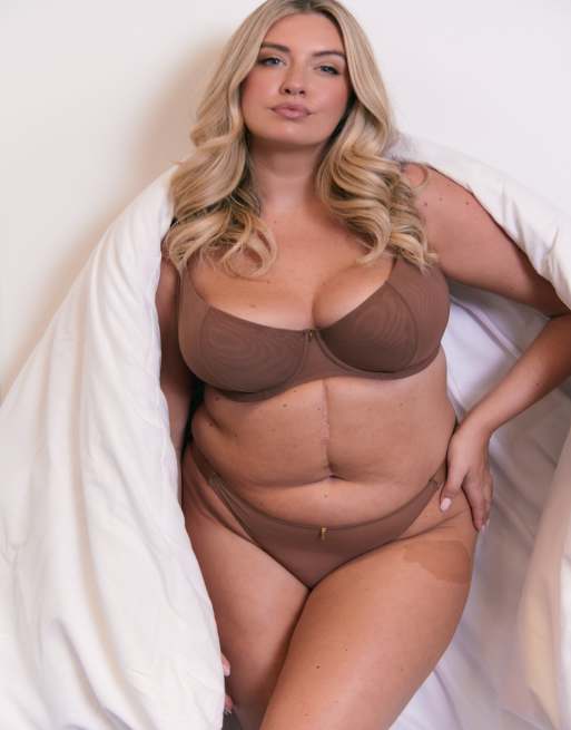 Curvy Kate Cool cat scooped multiway balcony bra coffee fuller bust in coffee, 4 of 4