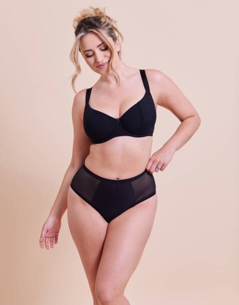 Curvy Kate Cool cat scooped multiway balcony bra fuller bust in black - view 1