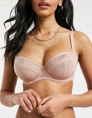 Curvy Kate Eye Spy non padded sheer mesh and lace bra in blush - ASOS Price Checker