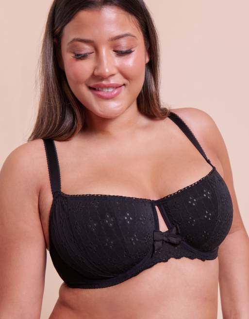 Curvy Kate Flora balcony bra fuller bust in black, 2 of 3