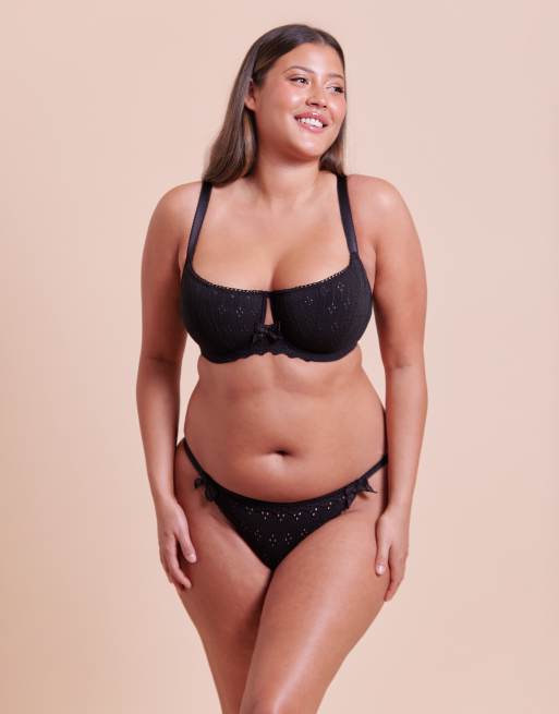 Curvy Kate Flora tanga in black, 3 of 4