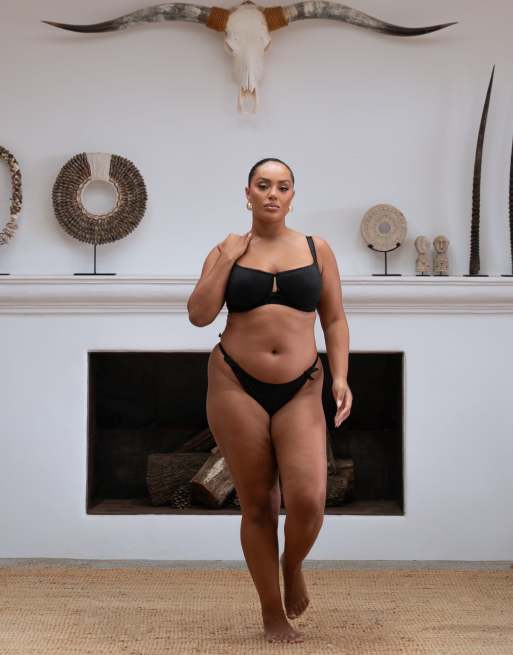 Curvy Kate Flora tanga in black, 4 of 4