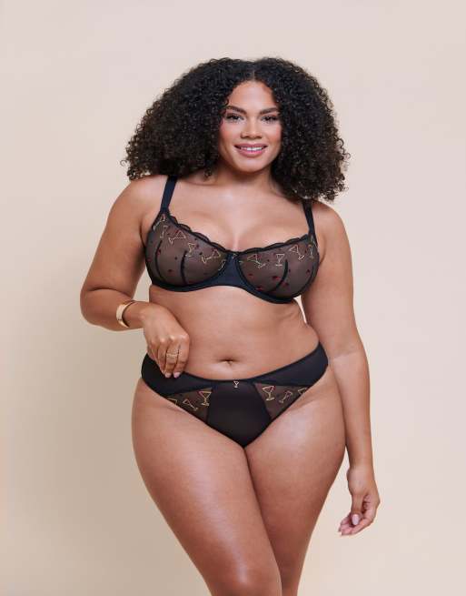 Curvy Kate Happy hour brazilian brief black fuller bust in black, 3 of 4