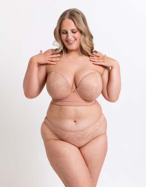 Curvy Kate Hey girls superplunge strapless multiway bra in latte - view 1