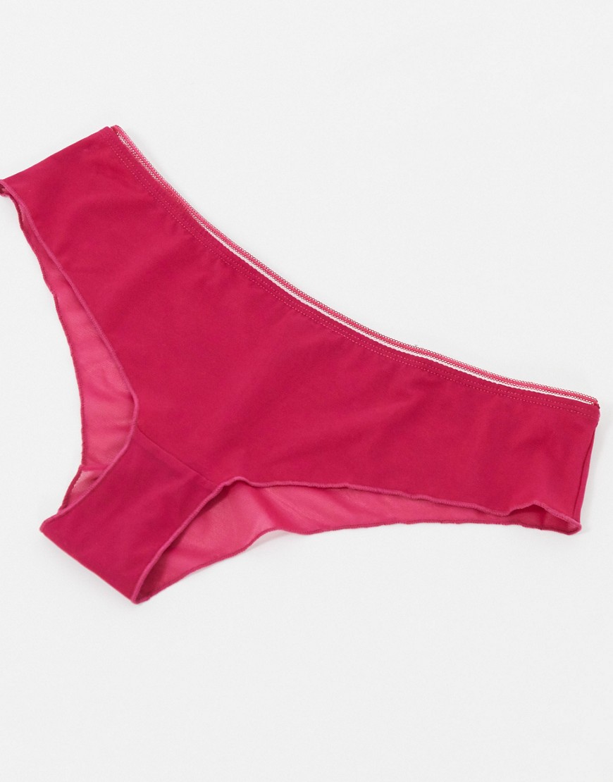 Curvy Kate Lifestyle - Gennemsigtige mesh trusser i pink-Lyserød