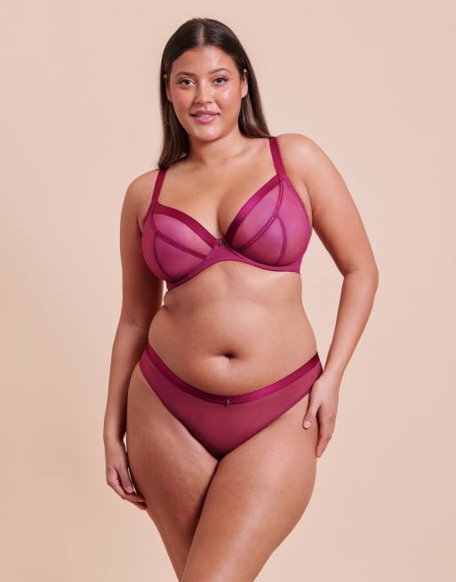 Curvy Kate Lightstyle brazilian in berry purple, 3 of 4