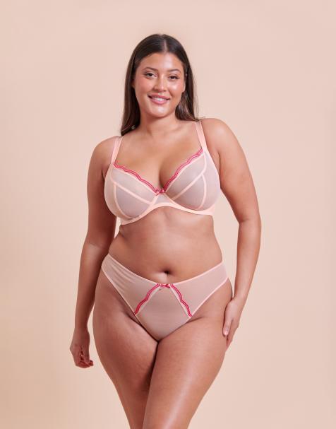 Curvy Kate Lightstyle scallop brazilian in blush pink - view 1