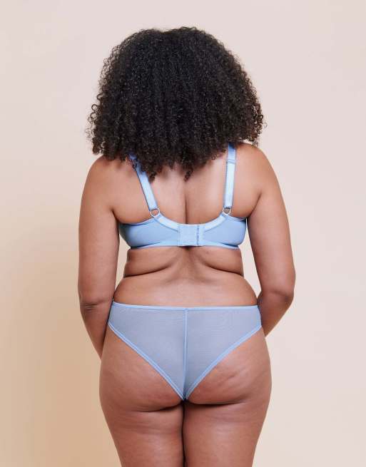 Curvy Kate Lightstyle scallop plunge bra light blue/silver fuller bust in light blue/silver, 2 of 4