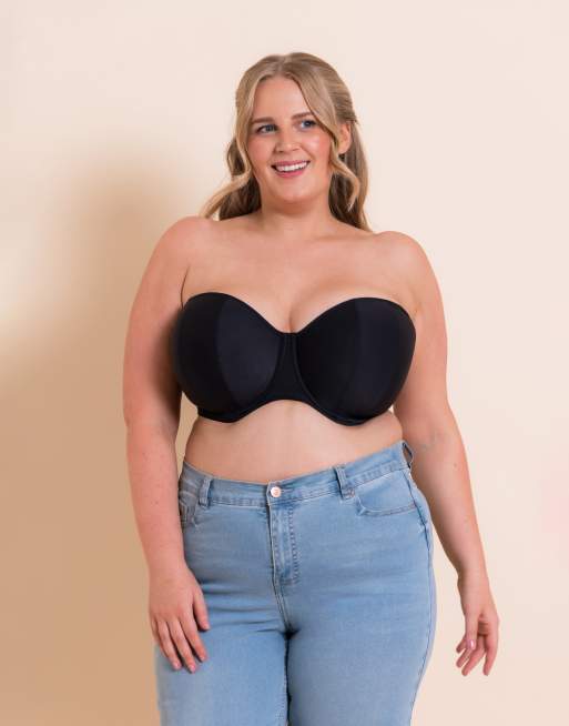 Curvy Kate Luxe strapless multiway bra in jet black