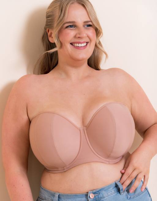 Curvy Kate Luxe strapless multiway fuller bust bra in latte, 4 of 4
