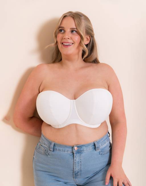 Curvy Kate Luxe strapless multiway fuller bust bra in pearl ivory, 2 of 3
