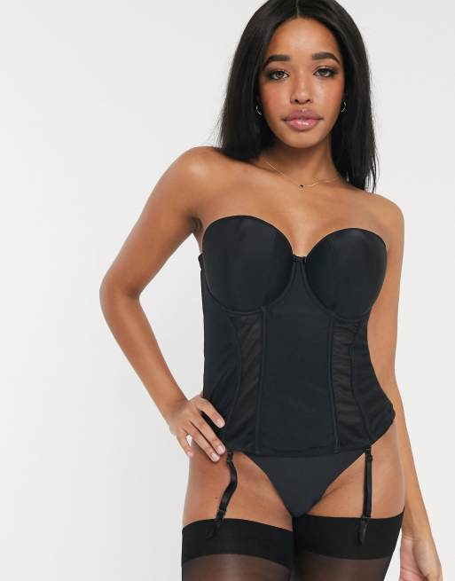 Curvy Kate Luxuriose tragerlose Korsage in Schwarz ASOS