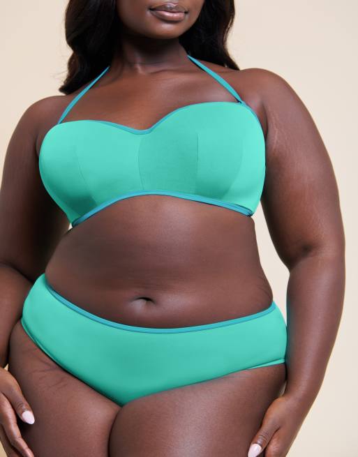 Curvy Kate Minimalist bikini brief in aqua, 3 of 4