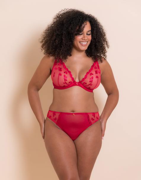 Curvy Kate Pucker up brazilian brief in lipstick red