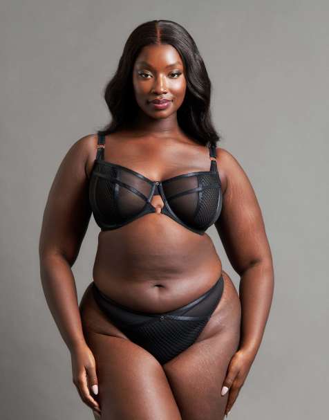 Curvy Kate Scantilly friction balcony bra black fuller bust in black - view 1