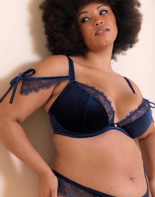Curvy Kate Scantilly glamour puss thong fuller bust in midnight navy, 2 of 3