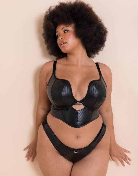 Curvy Kate Scantilly hell for pleather brazilian in black - view 1