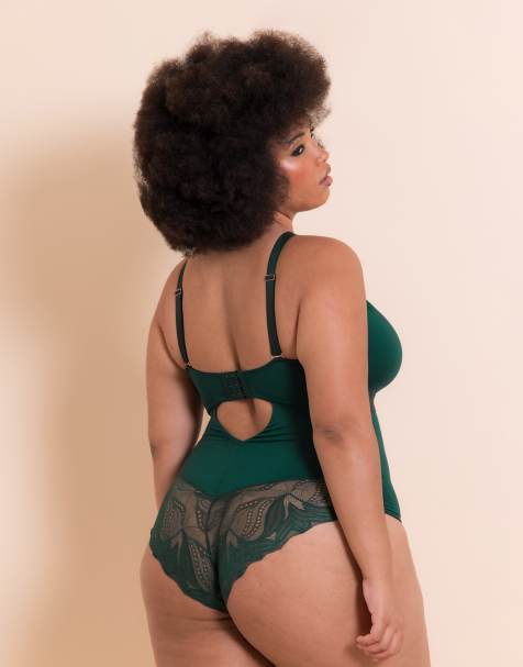 Curvy Kate Scantilly indulgence multiway stretch lace body fuller bust in emerald - view 1