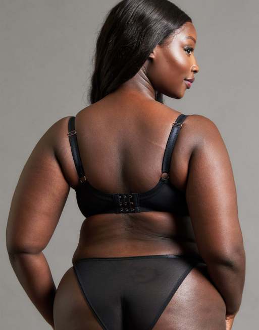 Curvy Kate Scantilly intoxicated deep plunge bra black fuller bust in black, 2 of 4