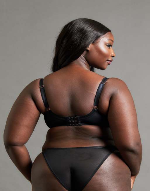Curvy Kate Scantilly intoxicated tanga brief black in black, 2 of 4