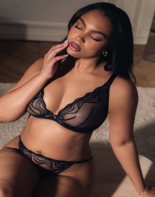 Curvy Kate Scantilly intoxicated tanga brief black in black, 4 of 4