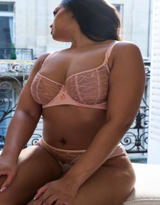 Curvy Kate Scantilly restraint balcony bra dusty rose fuller bust in dusty rose, 4 of 4