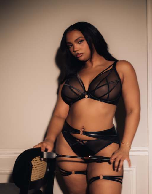 Curvy Kate Scantilly scandal plunge bra black fuller bust in black, 4 of 4