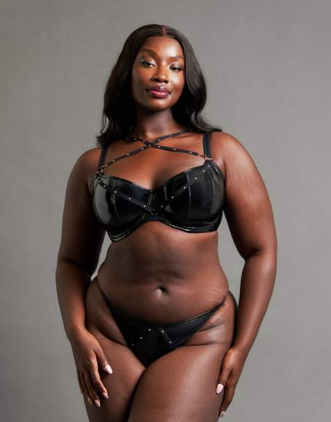 Curvy Kate Scantilly studded seduction tanga brief black in black - view 1