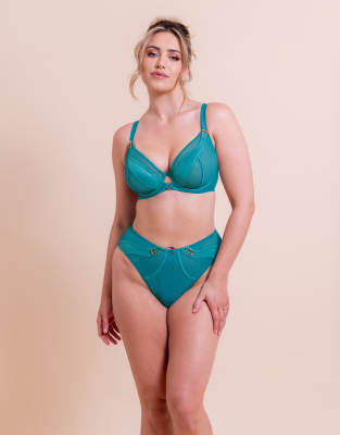 Curvy Kate Scantilly suspense plunge bra fuller bust in teal blue