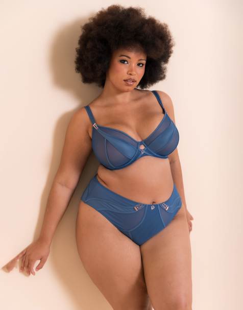 Curvy Kate Scantilly suspense plunge fuller bust bra in french blue - MBLUE - view 1