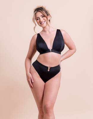 Curvy Kate Siren seas non wired bikini in black
