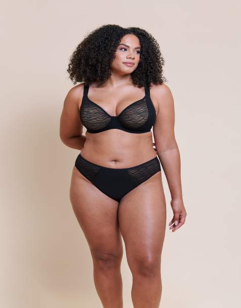 Curvy Kate Smoothie lace brazilian brief black fuller bust in black - view 1