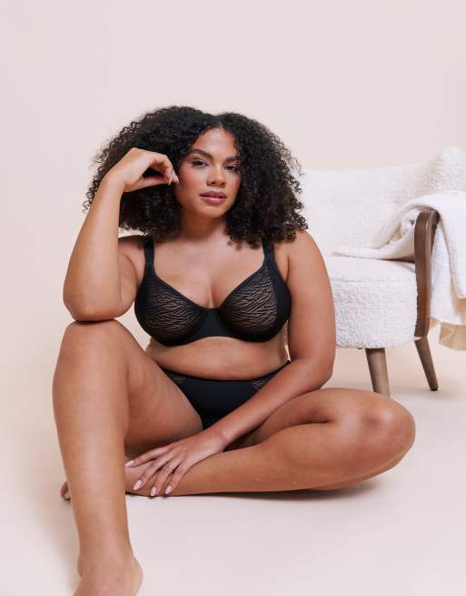 Curvy Kate Smoothie lace brazilian brief black fuller bust in black, 4 of 4