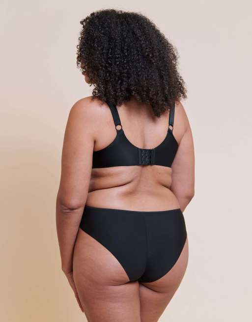 Curvy Kate Smoothie lace moulded balcony bra black fuller bust in black, 2 of 4