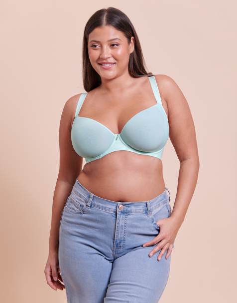 Curvy Kate Smoothie spacer moulded t-shirt plunge bra fuller bust in pale mint - view 1